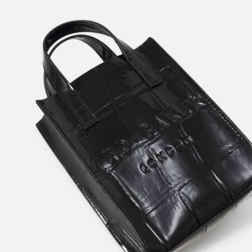 TED BAKER GATOCON MINI IMITATION CROC ICON BAG