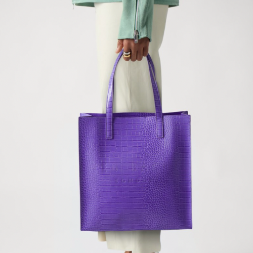 TED BAKER CROCCONSHOPPING BAG - Purple