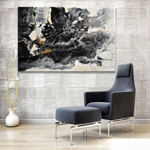 لوحة ديكور قماشية بتصميم رسم تجريدي