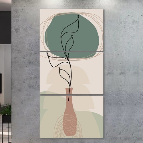 ثلاث لوحات خشبية ام دي اف مقاس 120x60 سم