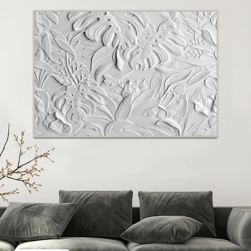 لوحة جداربة قماشية مطبوعة بتصميم اللوحة الجبسية مع...