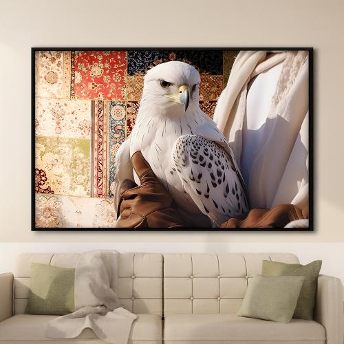 لوحة قماشية بتصميم الفن النجدي مع برواز مجوف