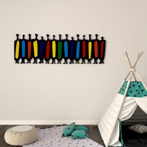 منحوتة ديكور خشبية تصور الفن التجريدي - 175×55 سم