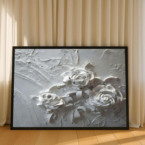 لوحة جداربة قماشية مطبوعة بتصميم اللوحة الجبسية مع...