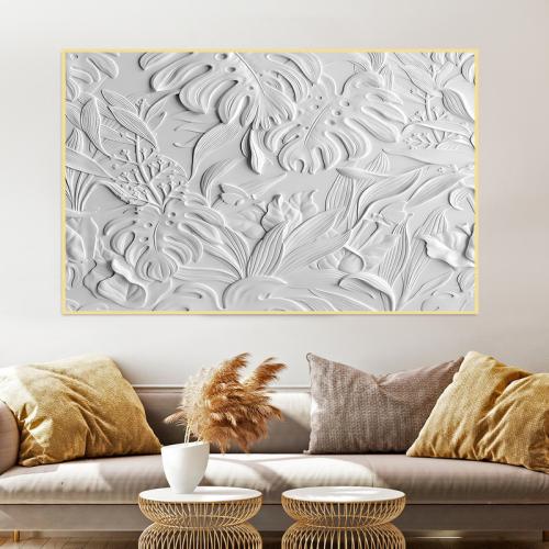 لوحة جداربة قماشية مطبوعة بتصميم اللوحة الجبسية مع...