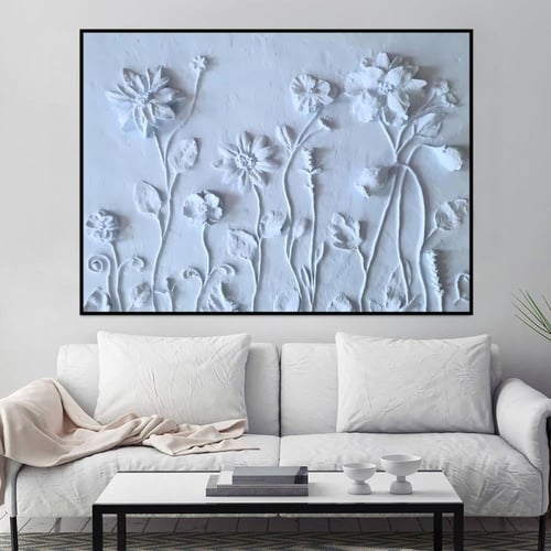 لوحة جداربة قماشية مطبوعة بتصميم اللوحة الجبسية مع...