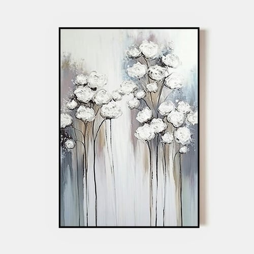 لوحة قماشية بتصميم الفن التجريدي مع برواز مجوف