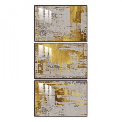 ثلاث لوحات جدارية مع برواز واكريلك شفاف