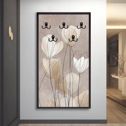 لوحة قماشية بتصميم مودرن لتعليق الملابس