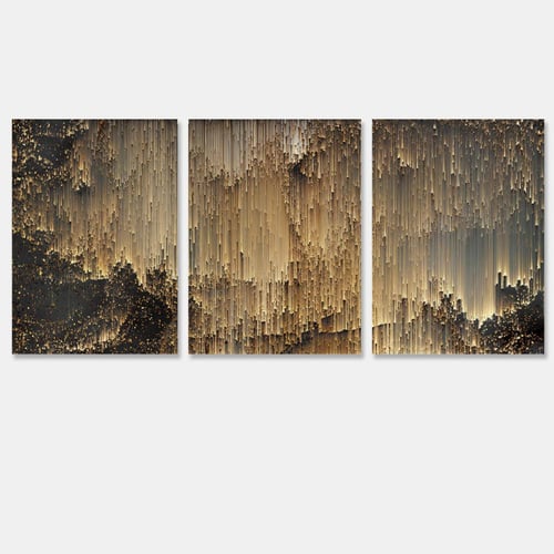 ثلاث لوحات خشبية ام دي اف مقاس 120x60 سم