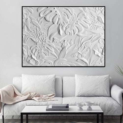 لوحة جداربة قماشية مطبوعة بتصميم اللوحة الجبسية مع...