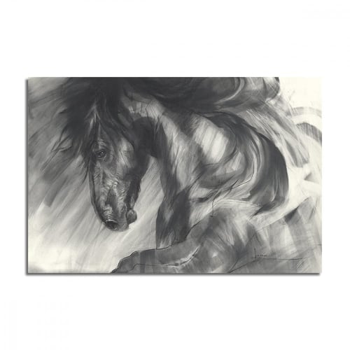 لوحة قماشية بتصميم حصان