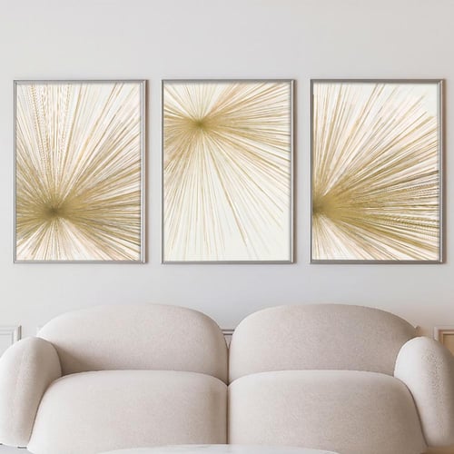 ثلاث لوحات قماشية مودرن بتصميم تجريدي