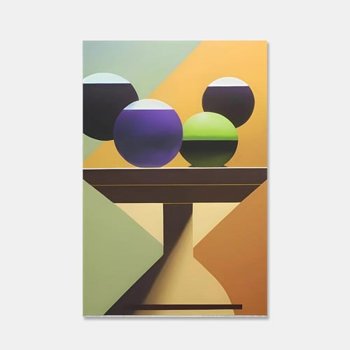 لوحة قماشية بتصميم تجريديمع برواز مجوف