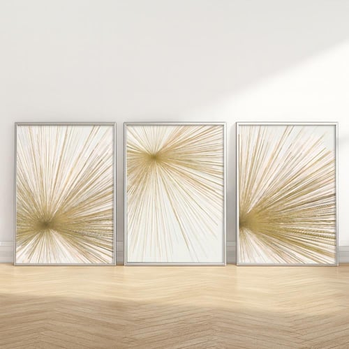 ثلاث لوحات قماشية مودرن بتصميم تجريدي