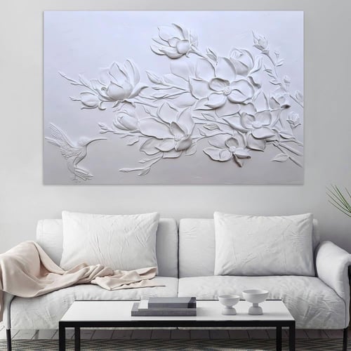 لوحة جداربة قماشية مطبوعة بتصميم اللوحة الجبسية مع...