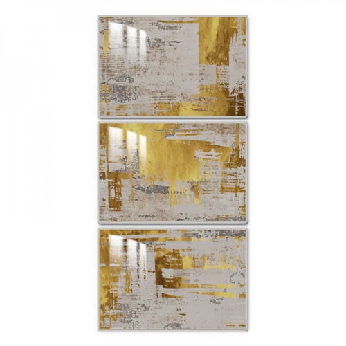 ثلاث لوحات جدارية مع برواز واكريلك شفاف