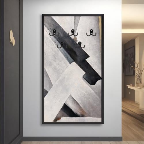 لوحة قماشية بتصميم مودرن لتعليق الملابس