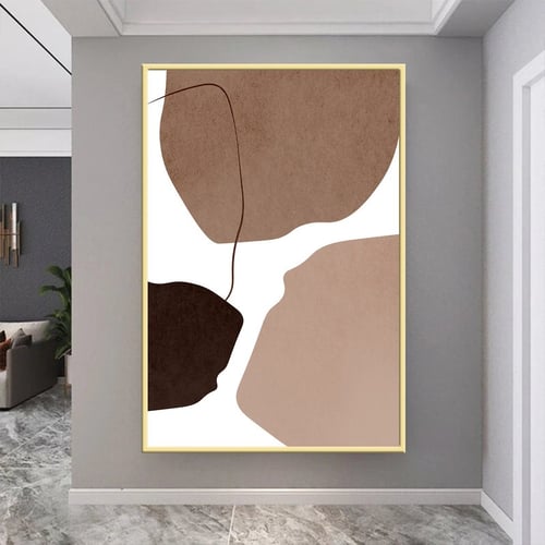 لوحة قماشية بتصميم الفن البوهيمي مع برواز مجوف