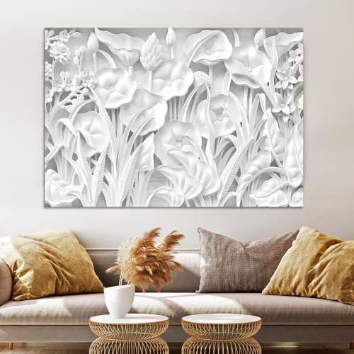 لوحة جداربة قماشية مطبوعة بتصميم اللوحة الجبسية مع...