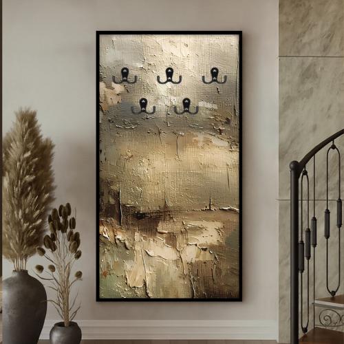 لوحة قماشية بتصميم تجريدي لتعليق الملابس