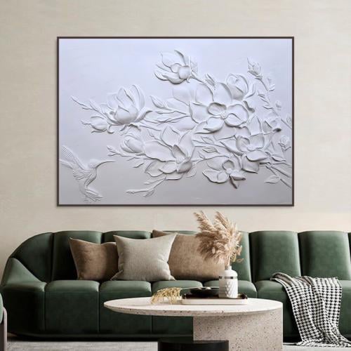 لوحة جداربة قماشية مطبوعة بتصميم اللوحة الجبسية مع...