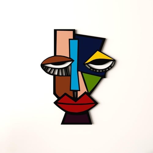 منحوتة ديكور خشبية بتصميم الفن التجريدي