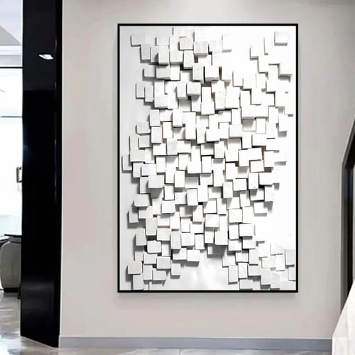 لوحة جداربة قماشية مطبوعة بتصميم اللوحة الجبسية مع...