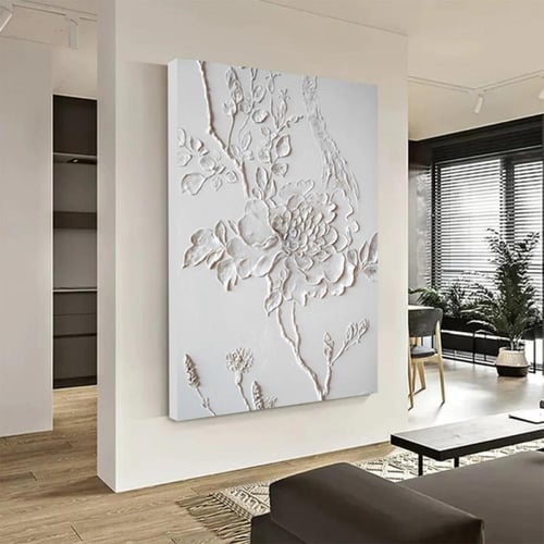 لوحة جدارية بتصميم الفن التجريدي مع برواز و طبقة ا...