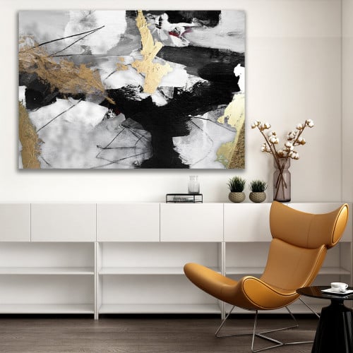 لوحة ديكور قماشية بتصميم رسم تجريدي