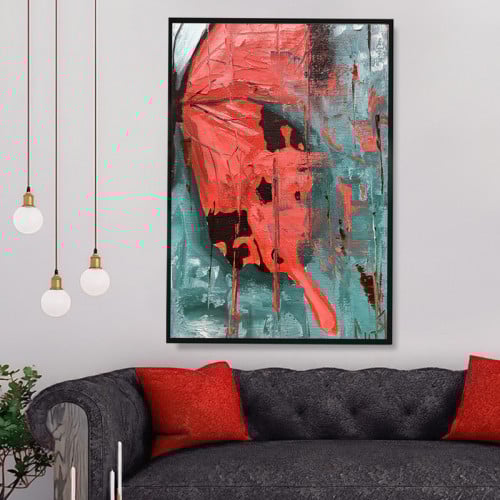 لوحة قماشية بتصميم مودرن مع برواز مجوف