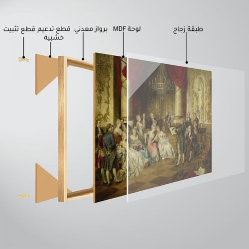 لوحة جدارية مع اطار واكرليك شفاف