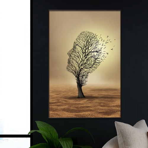 لوحة قماشية بتصميم مودرن مع برواز مجوف