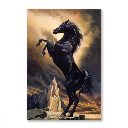 لوحة قماشية بتصميم حصان