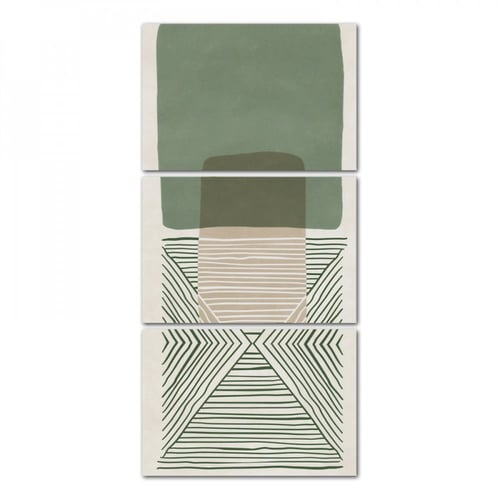 ثلاث لوحات قماشية بتصميم تجريدي