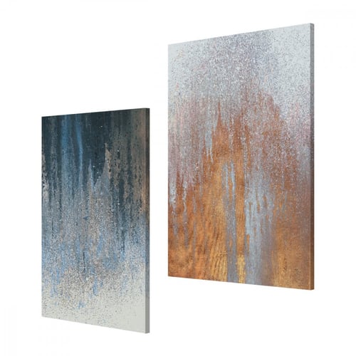 لوحة قماشية ثنائية بتصميم تجريدي