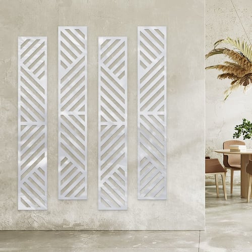 لوحة اكريليك بتصميم الفن التجريدي والهندسي - قياس...