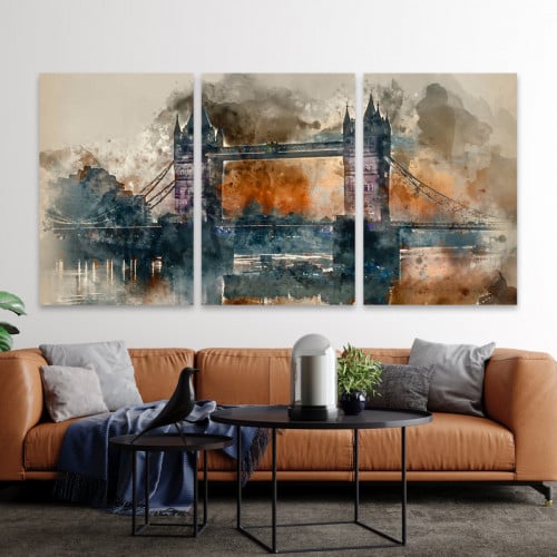 ثلاث لوحات قماشية مودرن