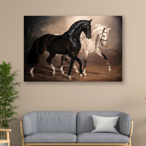 لوحة قماشية بتصميم حصان