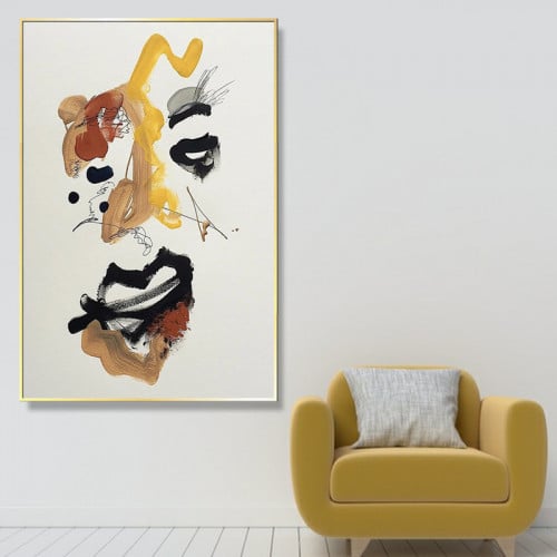 لوحة قماشية بتصميم مودرن مع برواز مجوف