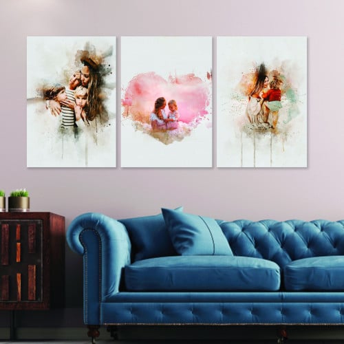 ثلاث لوحات قماشية بتصميم عيد الأم