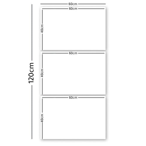 ثلاث لوحات خشبية ام دي اف مقاس 120x60 سم