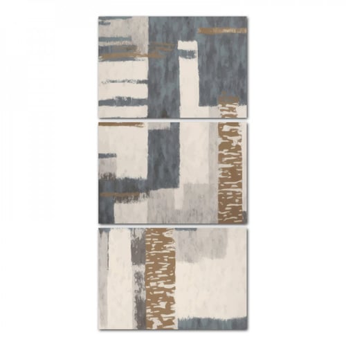 ثلاث لوحات قماشية بتصميم تجريدي