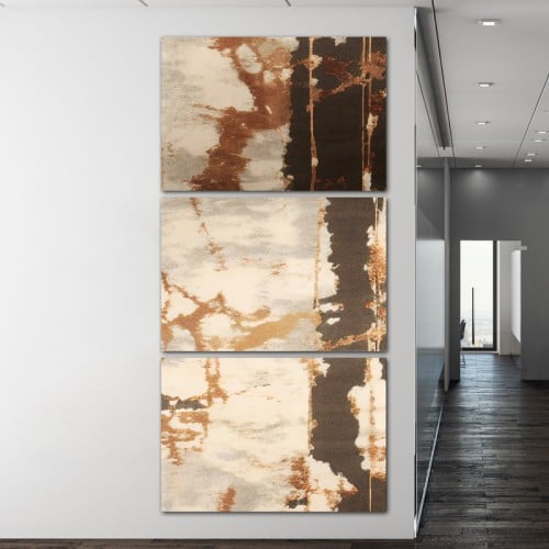 ثلاث لوحات خشبية ام دي اف مقاس 120x60 سم
