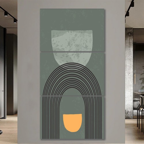 ثلاث لوحات خشبية ام دي اف مقاس 120x60 سم
