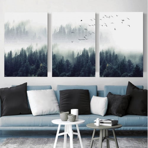 ثلاث لوحات قماشية مودرن