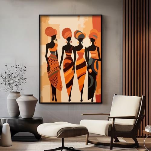 لوحة جدارية فنية معاصرة لأناقة الديكور السعودي