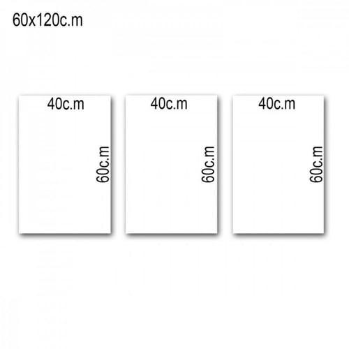 ثلاث لوحات جدارية - بتصميم إسلامي مع برواز واكريلك...