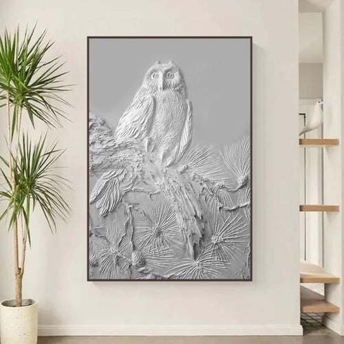 لوحة جداربة قماشية مطبوعة بتصميم اللوحة الجبسية مع...