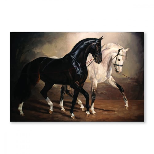 لوحة قماشية بتصميم حصان